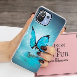 Kuori Xiaomi Mi 11 Lite 5G NE / Mi 11 Lite / Mi 11 Lite 5G Luminous Blue Butterfly