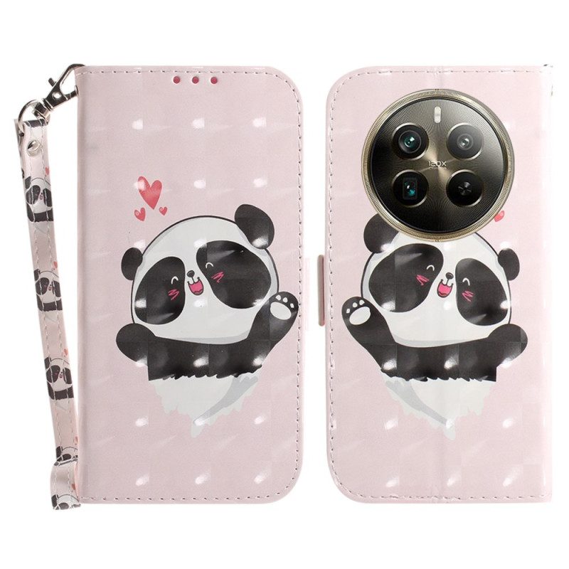 Kotelot Realme 12 Pro / 12 Pro Plus Panda Love Hihnalla