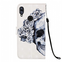 Kotelot Xiaomi Redmi Note 7 Skull Flowers