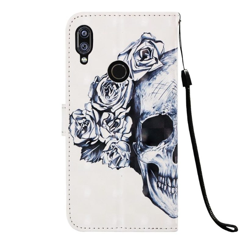 Kotelot Xiaomi Redmi Note 7 Skull Flowers