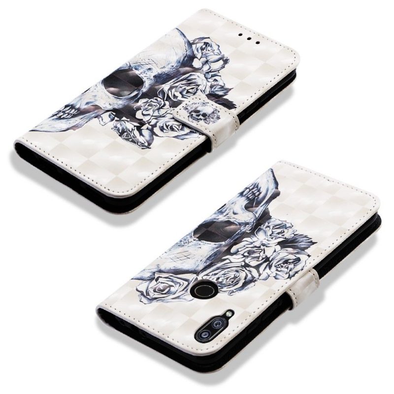 Kotelot Xiaomi Redmi Note 7 Skull Flowers