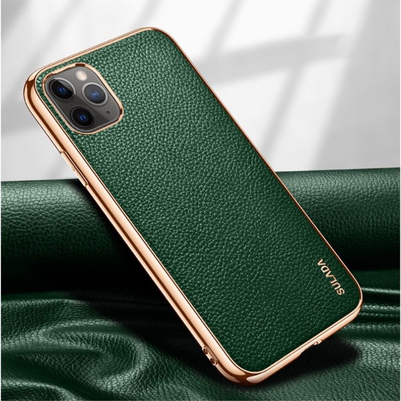 Case iPhone 11 Pro Max Murtumaton Puhelinkuoret Sulada Rakeinen Nahkaefekti