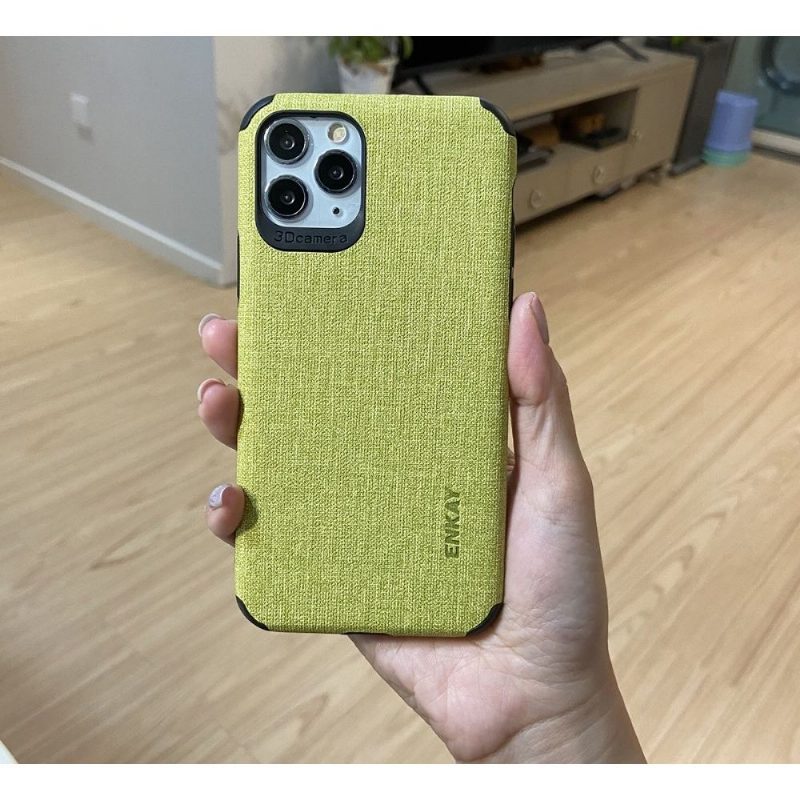 Kuori iPhone 11 Pro Max Canvas-tehoste + Karkaistu Lasikalvo