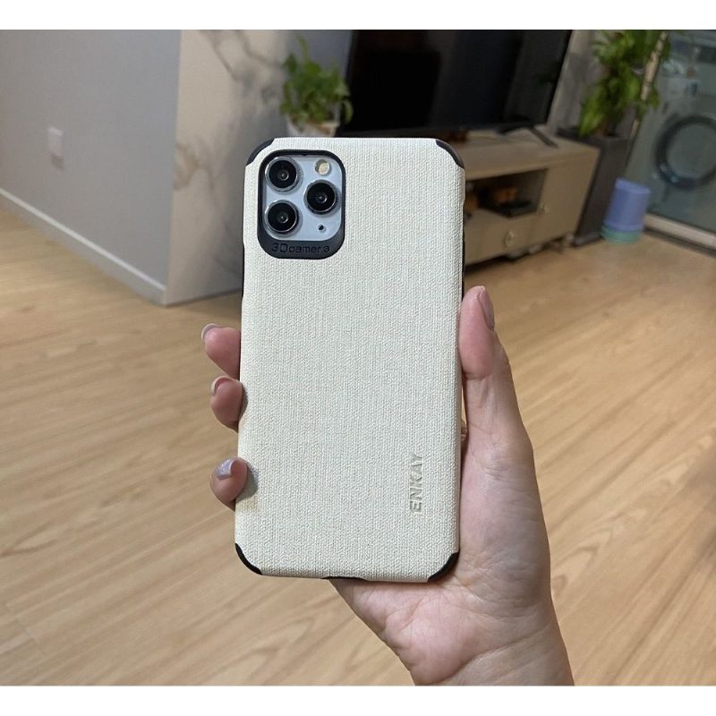 Kuori iPhone 11 Pro Max Canvas-tehoste + Karkaistu Lasikalvo