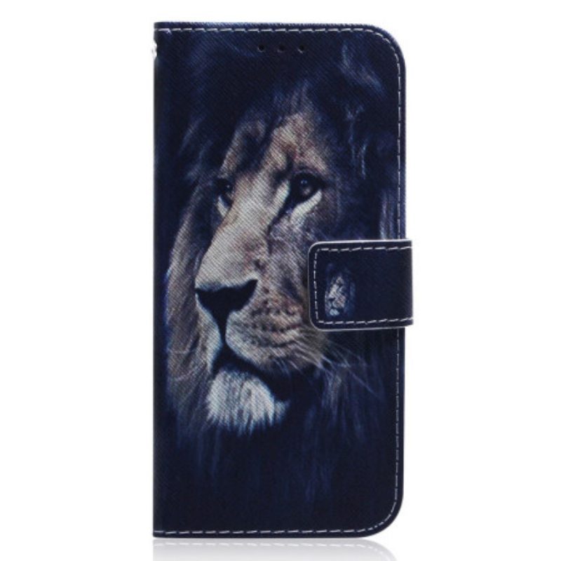 Kotelot Xiaomi Redmi Note 12 5G Suojaketju Kuori Dreaming Lion Hihnalla