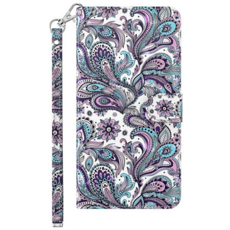 Kotelot Moto G73 5G Suojaketju Kuori Strappy Paisley -kuvio