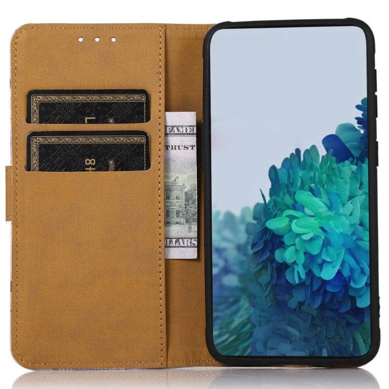 Flip Case Samsung Galaxy M13 Hemming Sininen Puu