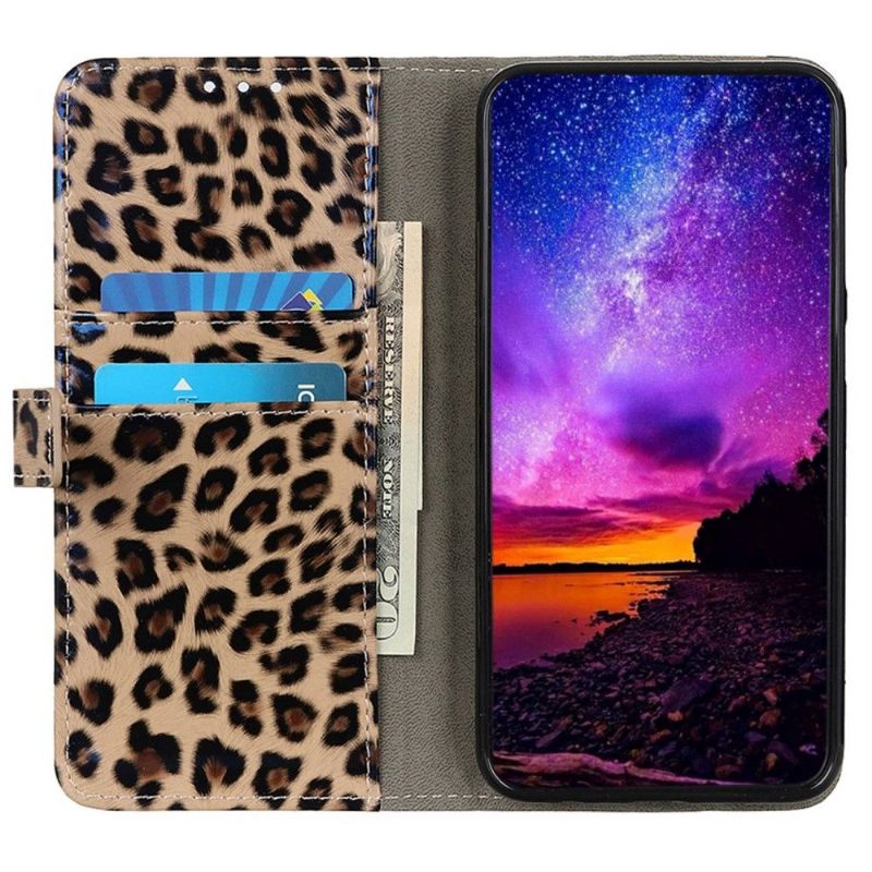 Kotelot Samsung Galaxy M13 Faux Leather Leopard Style