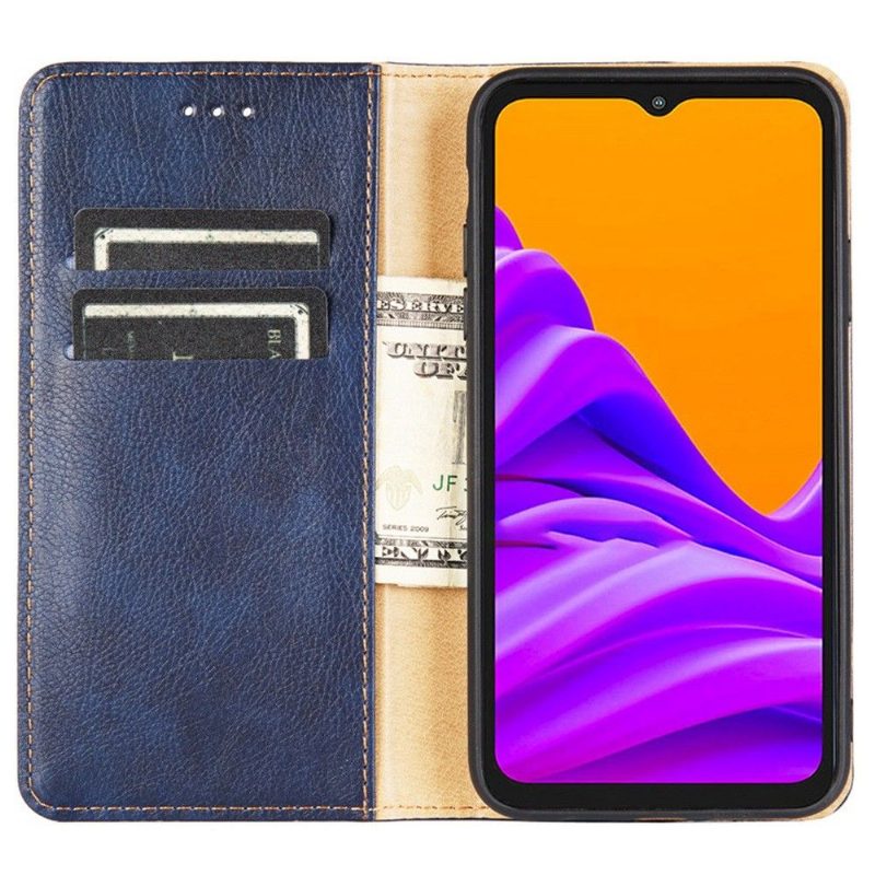 Puhelinkuoret Samsung Galaxy M13 Hemming Kotelot Flip Pure Faux Leather