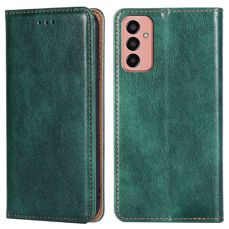 Puhelinkuoret Samsung Galaxy M13 Hemming Kotelot Flip Pure Faux Leather