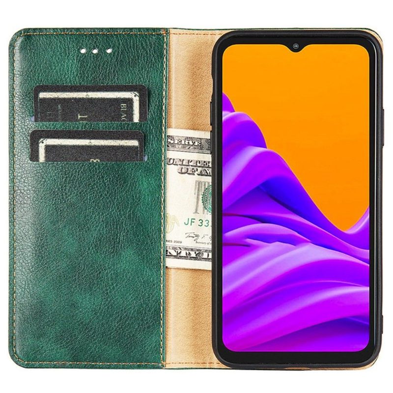 Puhelinkuoret Samsung Galaxy M13 Hemming Kotelot Flip Pure Faux Leather