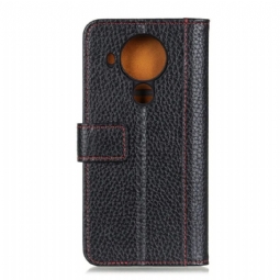 Flip Case Nokia 3.4 / Nokia 5.4 Hemming Rakeinen Nahkatehosteompeleet