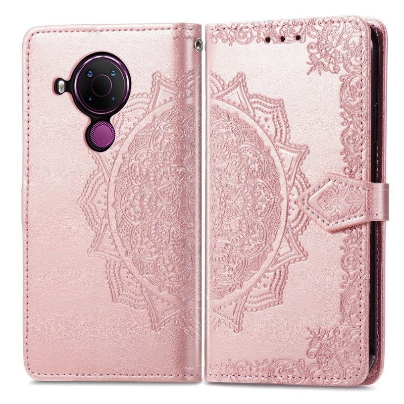 Kotelot Nokia 3.4 / Nokia 5.4 Mandala Relief Faux Leather Retro