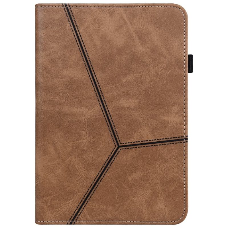 Kansi iPad Mini 6 (2021) Leather Effect Lines