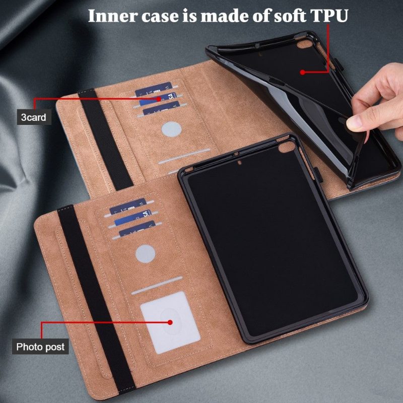 Kansi iPad Mini 6 (2021) Leather Effect Lines