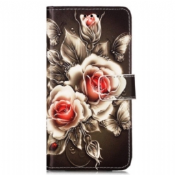 Kotelot Samsung Galaxy A54 5G Suojaketju Kuori Strap Roses