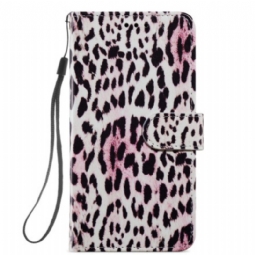 Kotelot Samsung Galaxy A54 5G Suojaketju Kuori Strappy Leopard Style