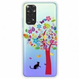 Case Xiaomi Redmi Note 11 / 11S Kissa Värikäs Puun Alla