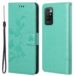 Flip Case Xiaomi Redmi Note 11 / 11S Suojaketju Kuori Strap Kukat