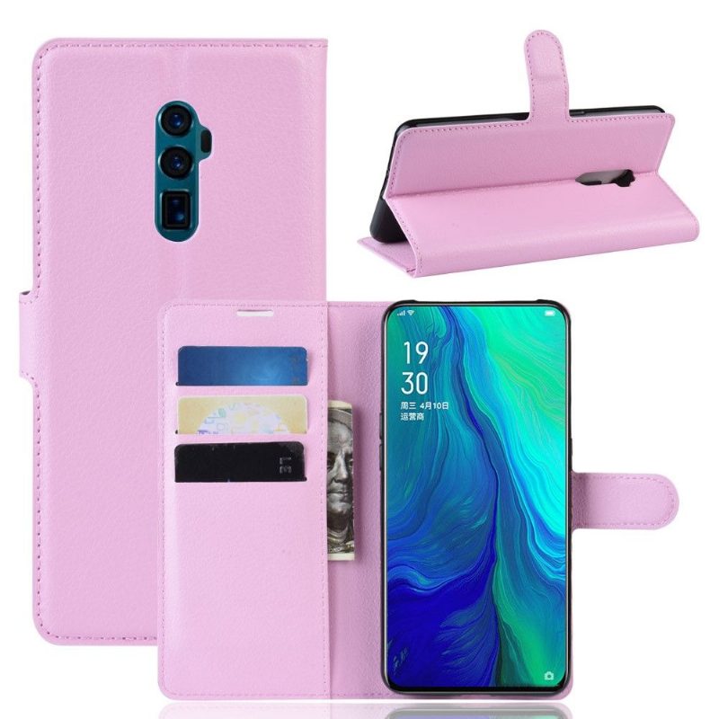 Flip Case Oppo Reno 10x Zoom Hemming Lompakkokuori Style Nahka