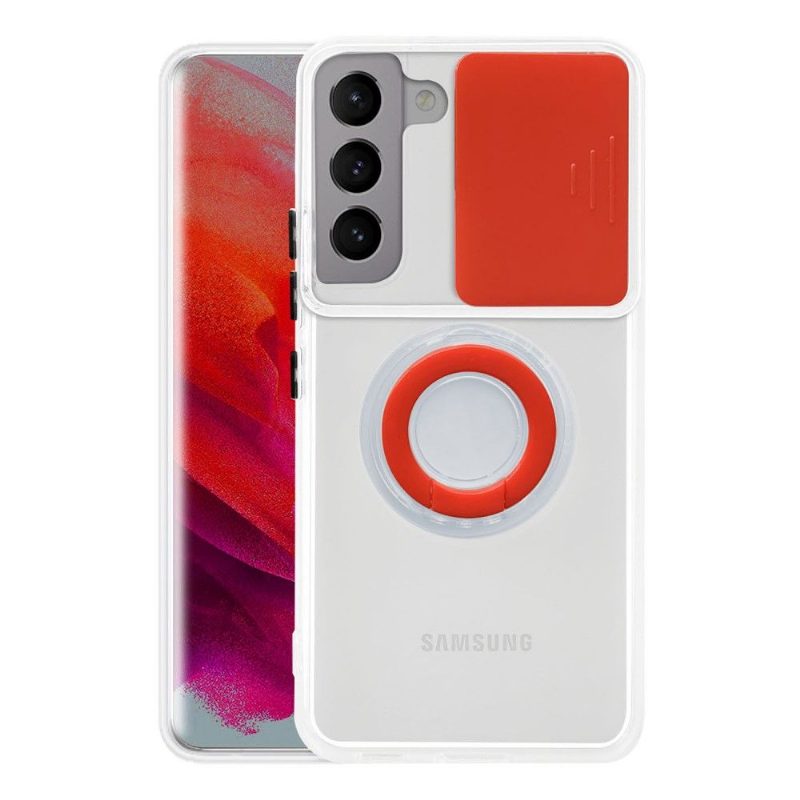 Case Samsung Galaxy S22 Plus 5G Murtumaton Puhelinkuoret Sormuksen Ja Kameran Kannen Kanssa