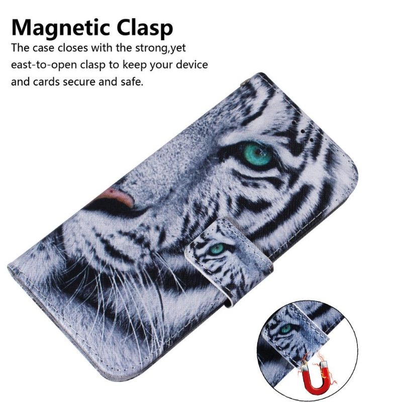 Kuoret Samsung Galaxy S22 Plus 5G Tiger Pattern -tukitoiminto