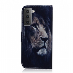 Nahkakuori Samsung Galaxy S22 Plus 5G Murtumaton Puhelinkuoret Lion Kuvio