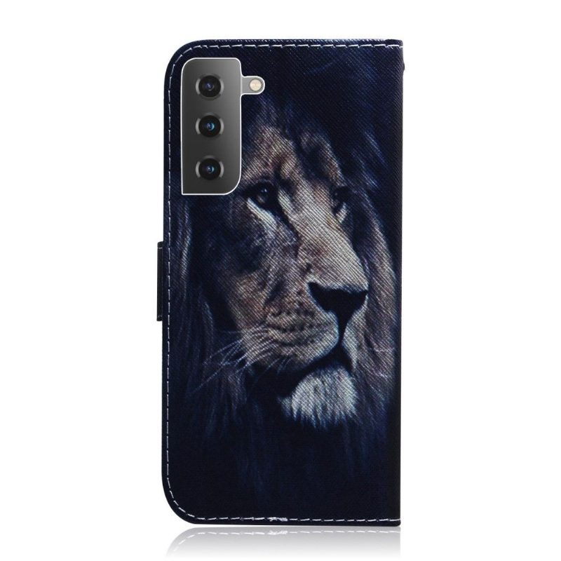 Nahkakuori Samsung Galaxy S22 Plus 5G Murtumaton Puhelinkuoret Lion Kuvio