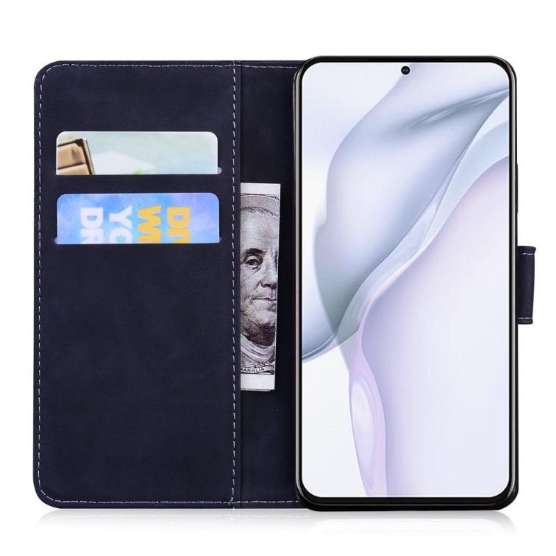 Flip Case Huawei P50 Pro Hemming Kohokuvioitu Tiikeri