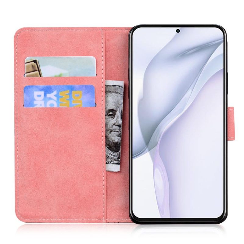 Flip Case Huawei P50 Pro Hemming Kohokuvioitu Tiikeri