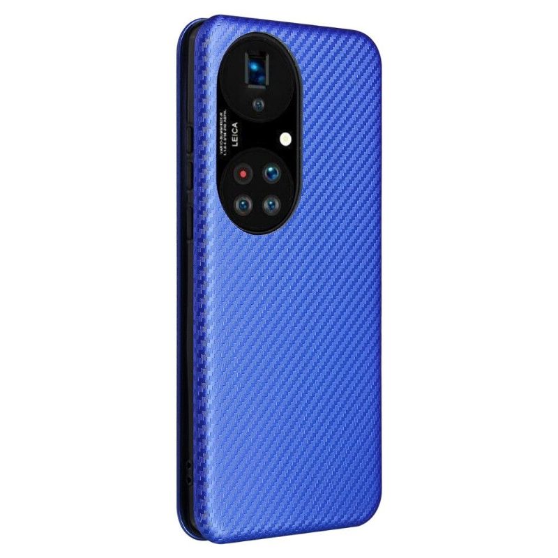 Kotelot Huawei P50 Pro Carbon Fiber Leatherette