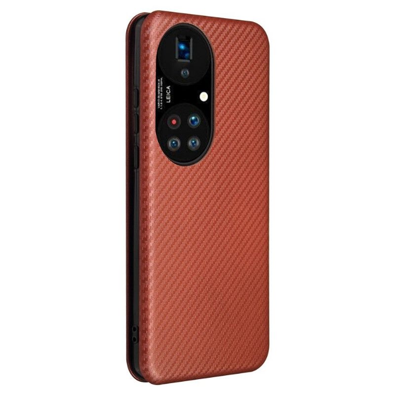 Kotelot Huawei P50 Pro Carbon Fiber Leatherette