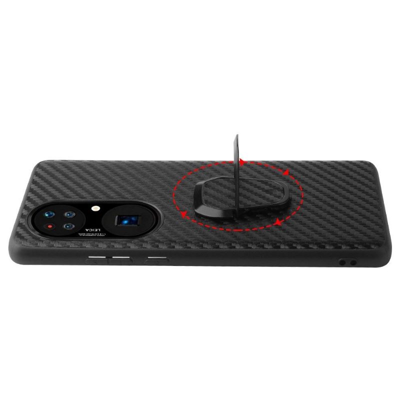 Kuori Huawei P50 Pro Carbon Fiber -tukitoiminto