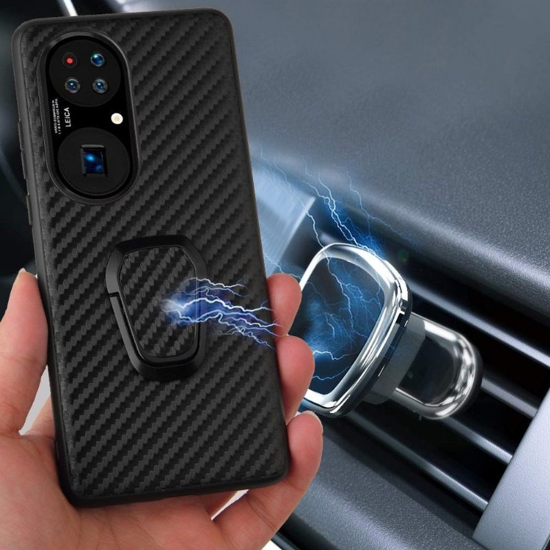 Kuori Huawei P50 Pro Carbon Fiber -tukitoiminto