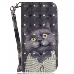 Flip Case Xiaomi Redmi Note 12 4G Suojaketju Kuori Alkuperäinen Thong Cat