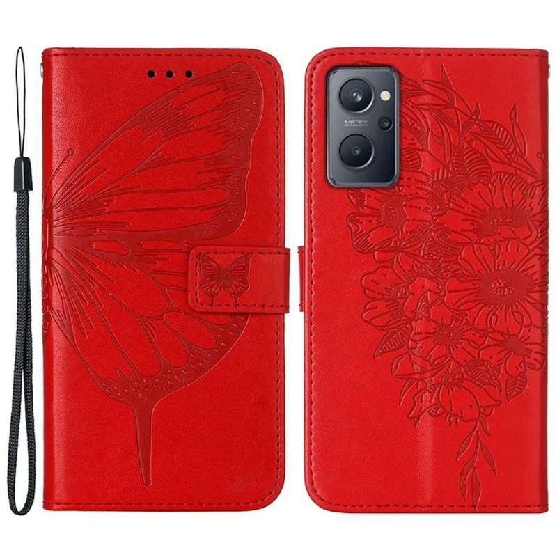 Kotelot Realme 9i Butterfly Flower -korttikotelo