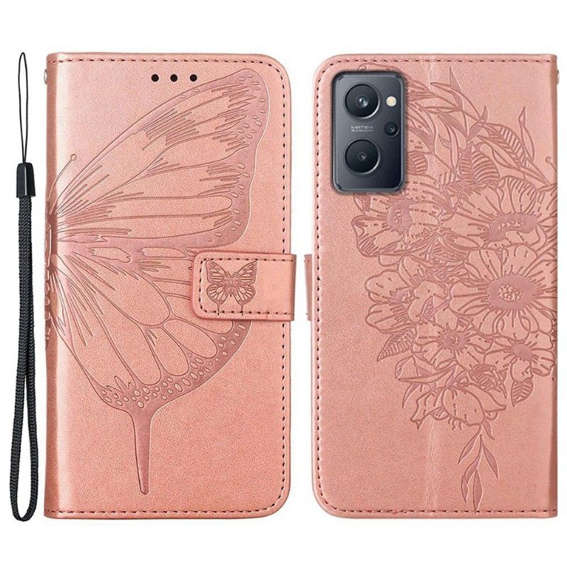 Kotelot Realme 9i Butterfly Flower -korttikotelo