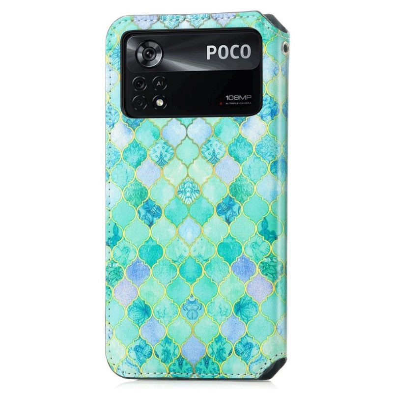 Flip Case Poco X4 Pro 5G Hemming Kotelot Flip Arabesque Flip Flip