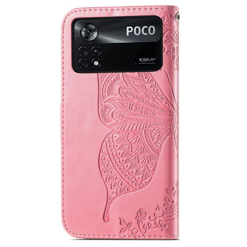 Kotelot Poco X4 Pro 5G Butterfly Relief