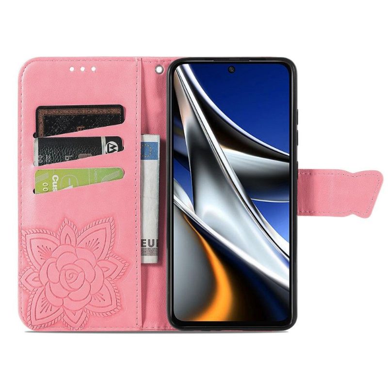 Kotelot Poco X4 Pro 5G Butterfly Relief