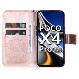 Kotelot Poco X4 Pro 5G Suojaketju Kuori Auringonkukka