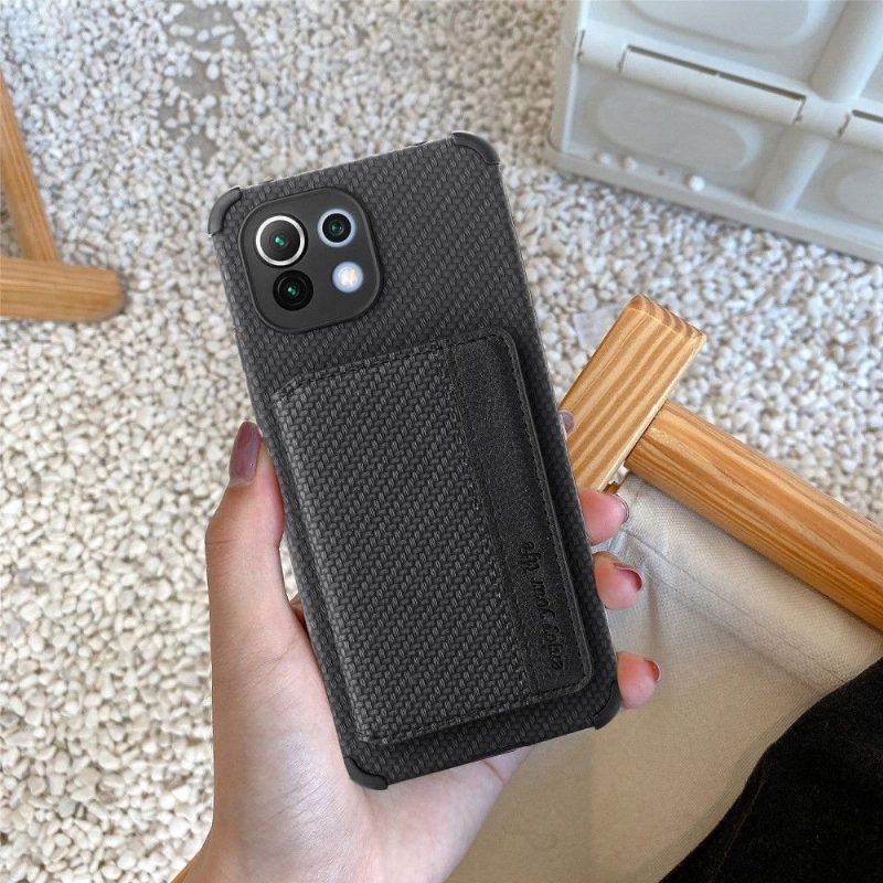 Case Xiaomi Mi 11 Carbon Fiber -korttipidike