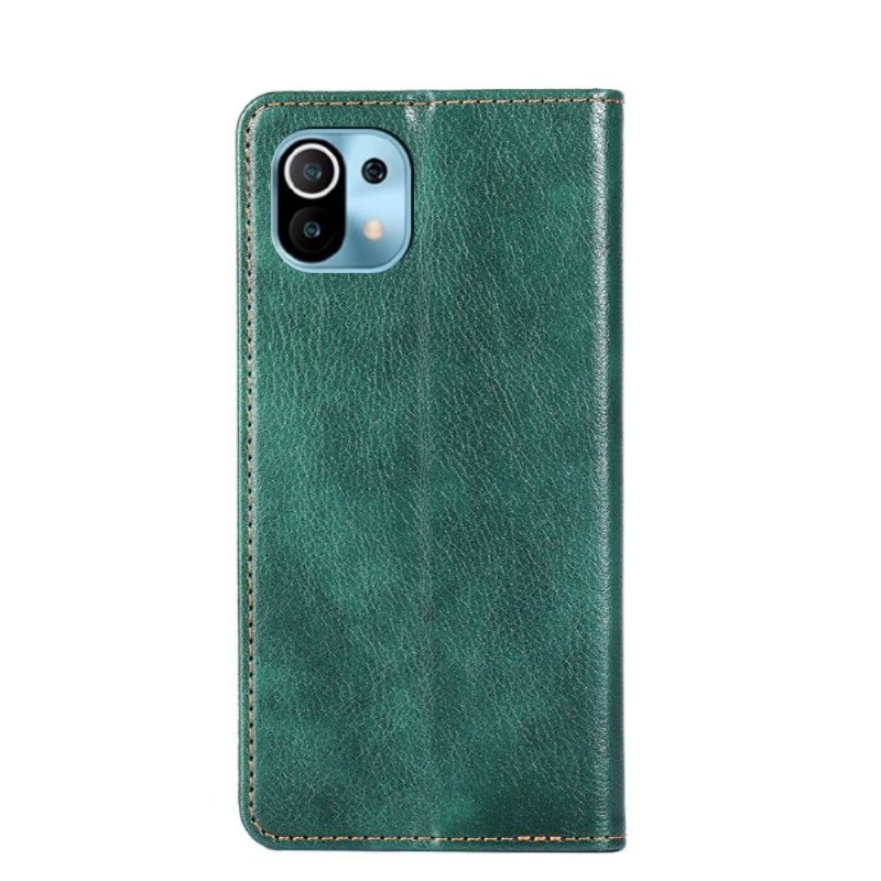 Puhelinkuoret Xiaomi Mi 11 Hemming Kotelot Flip Pure Faux Leather