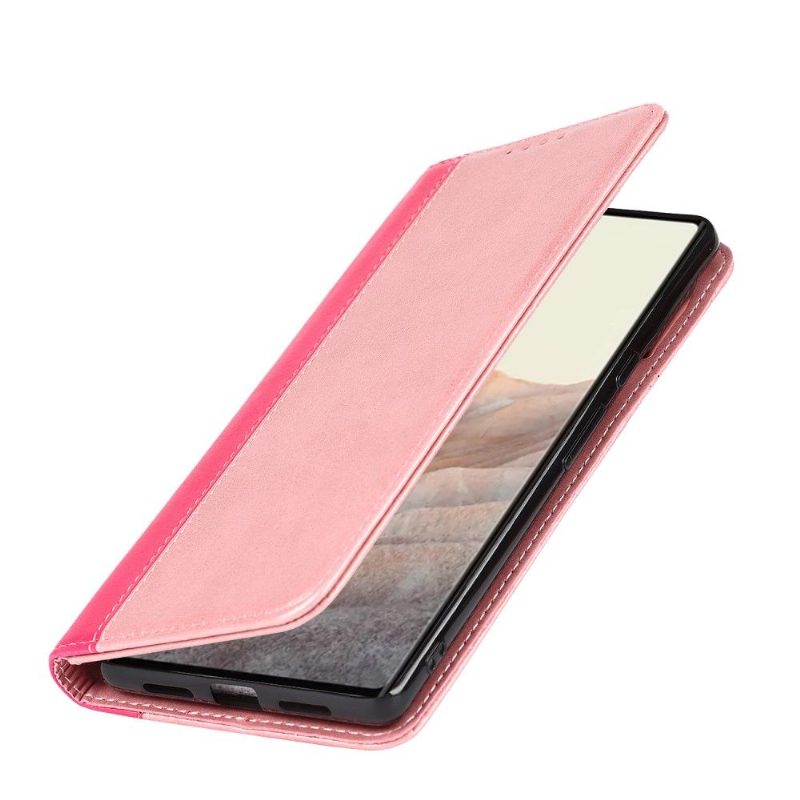 Flip Case Google Pixel 6 Hemming Kotelot Flip Bicolor Flap -korttipidike