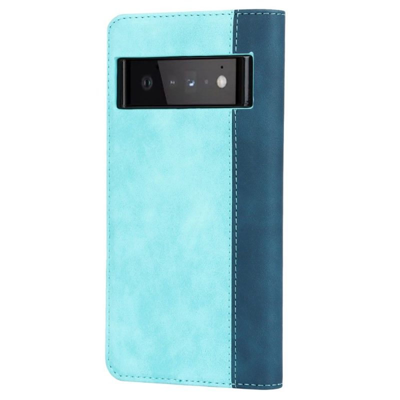 Flip Case Google Pixel 6 Hemming Kotelot Flip Bicolor Flap -korttipidike