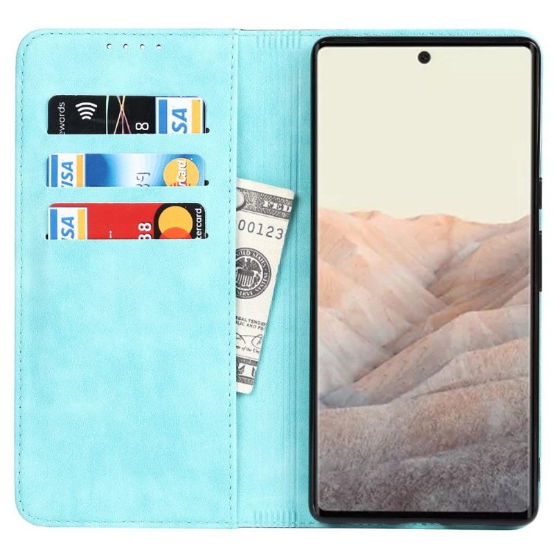 Flip Case Google Pixel 6 Hemming Kotelot Flip Bicolor Flap -korttipidike