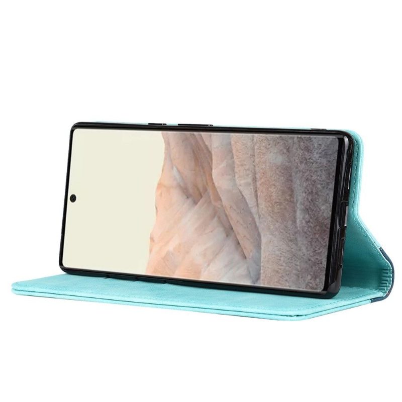 Flip Case Google Pixel 6 Hemming Kotelot Flip Bicolor Flap -korttipidike