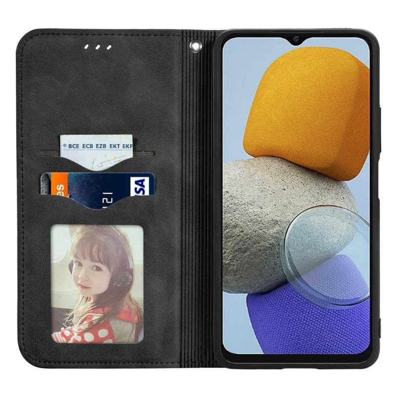 Flip Case Samsung Galaxy M23 5G Hemming Business Retro