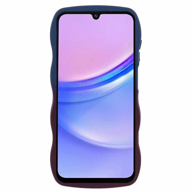 Kuori Samsung Galaxy A15 Kaksisävyinen Aaltoileva Silikoni