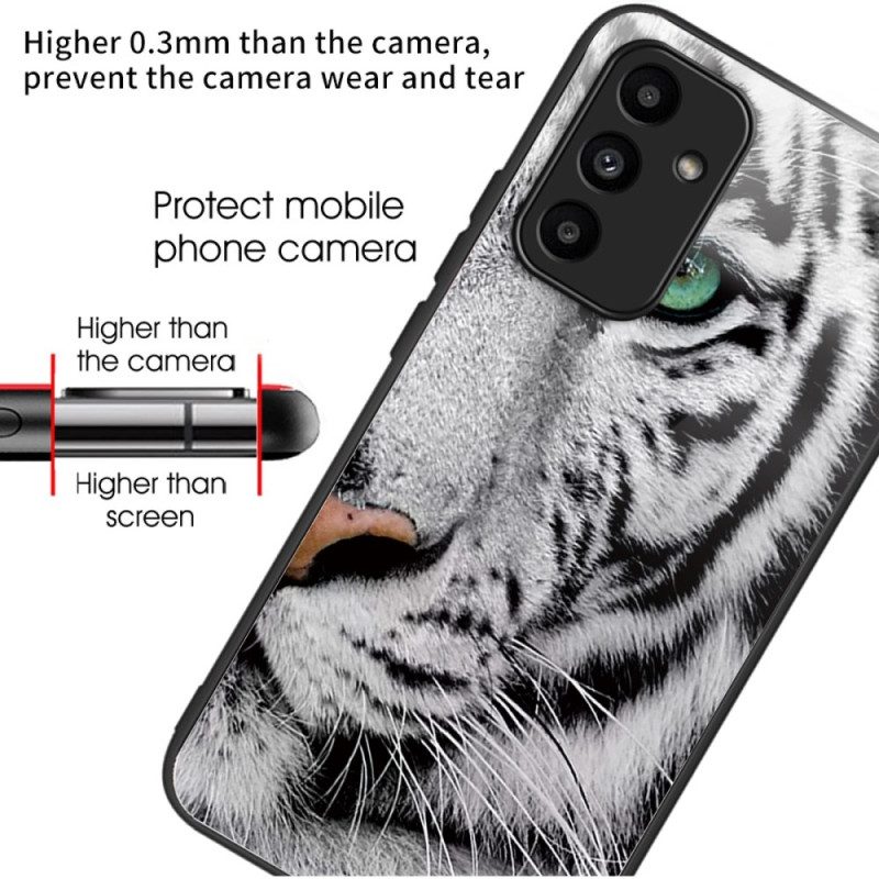 Kuori Samsung Galaxy A15 Tiger Head -karkaistu Lasi